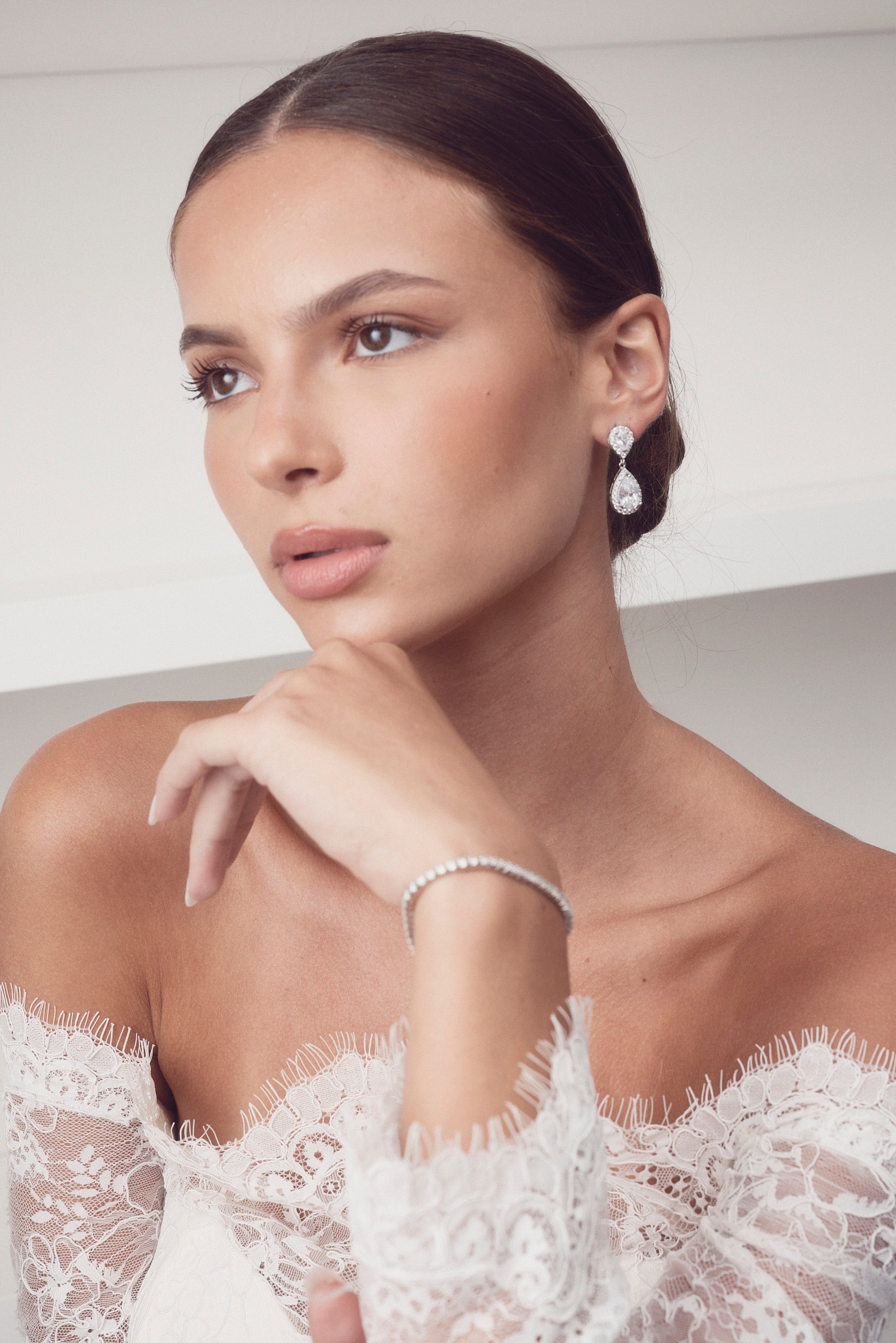 Sophie - Classic Teardrop Bridal Earrings