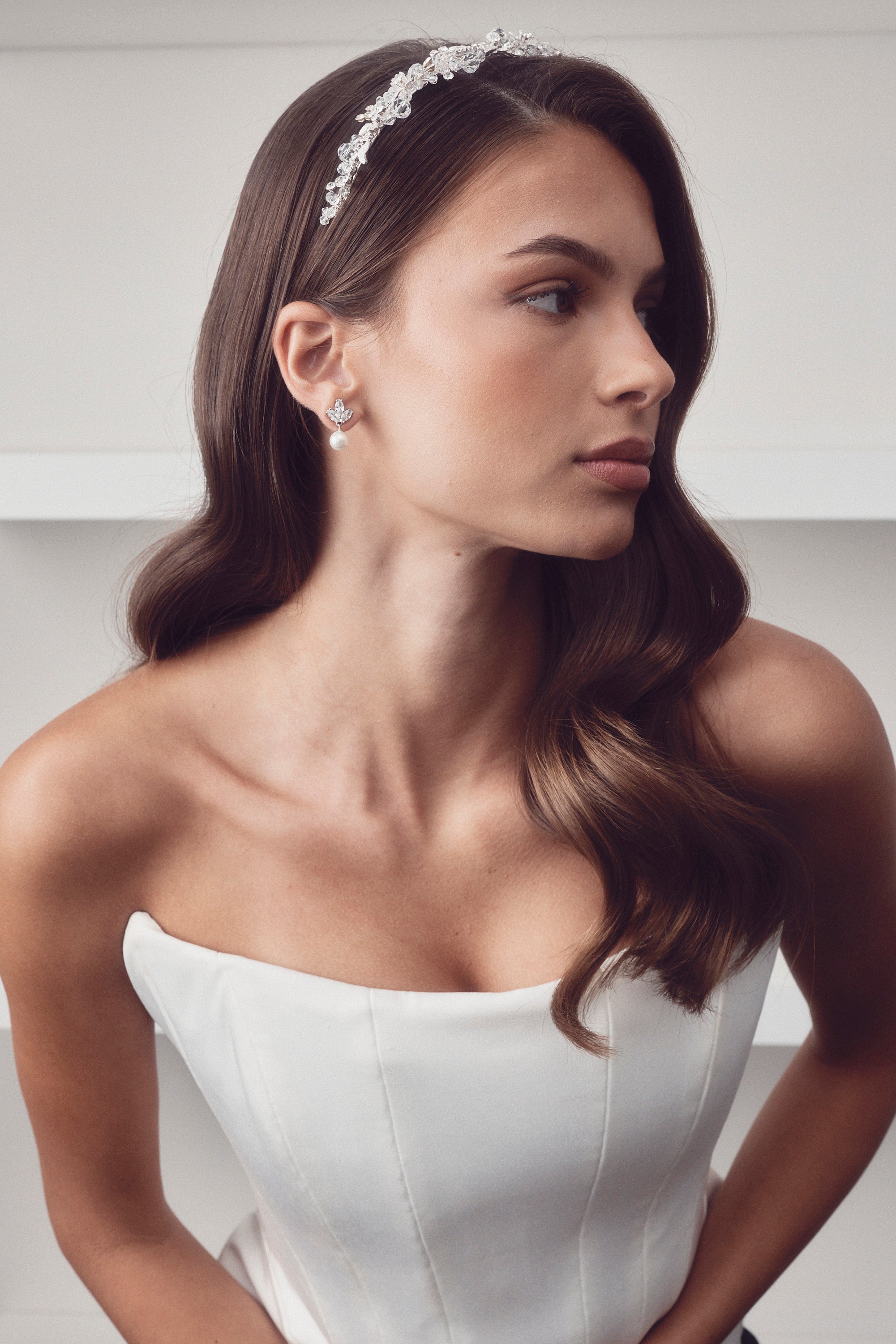 Lola - Pretty Pearl Drop Bridal Earrings