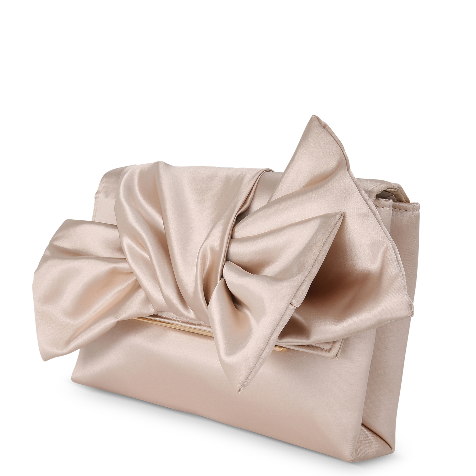 Delilah - Handtied Bow Envelope Clutch - Champagne Nude