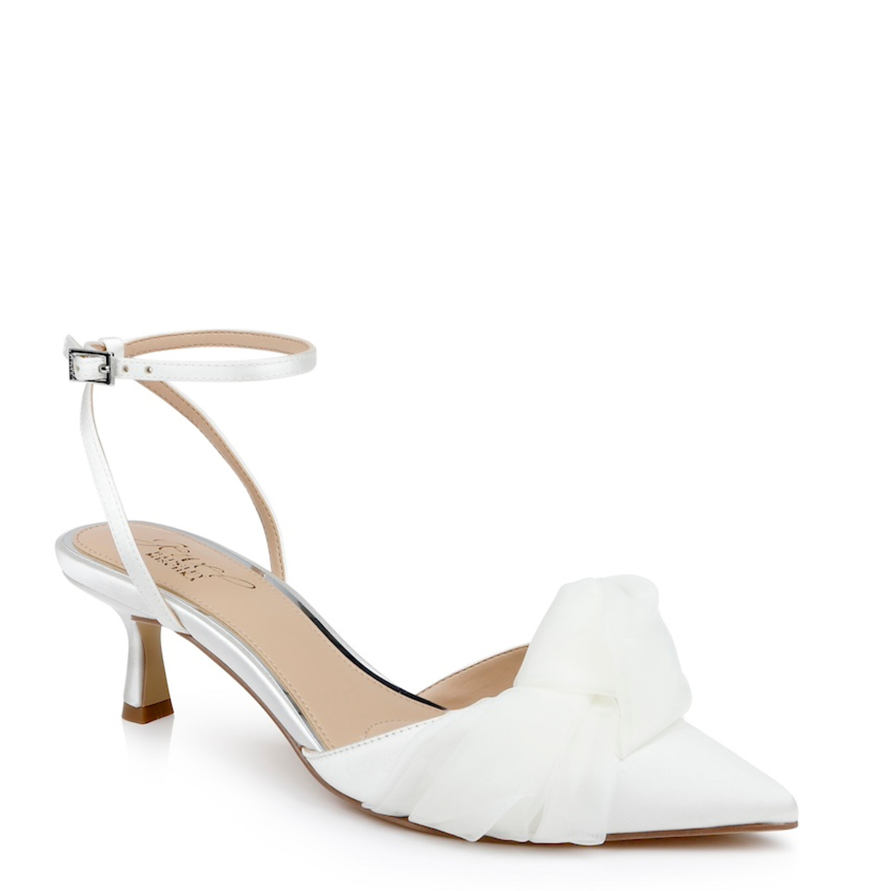 Favor - Pointed Toe Kitten Heels - Ivory