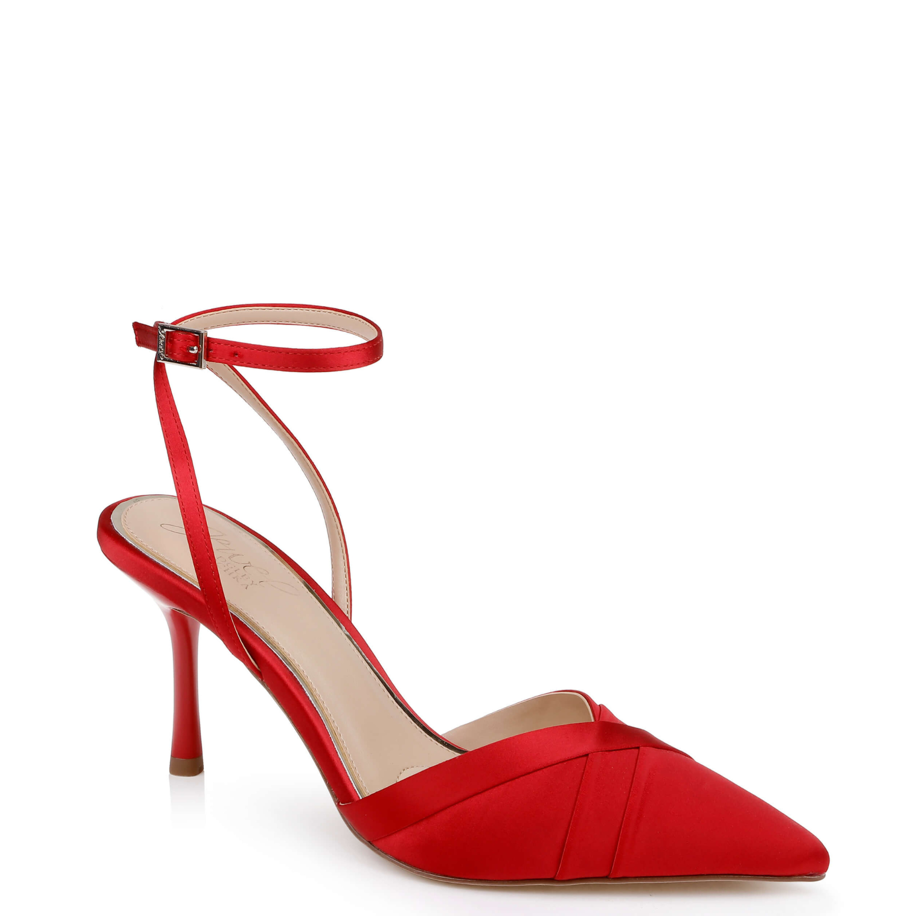 Parklyn - Pointed Toe Ankle Strap Pump - Red