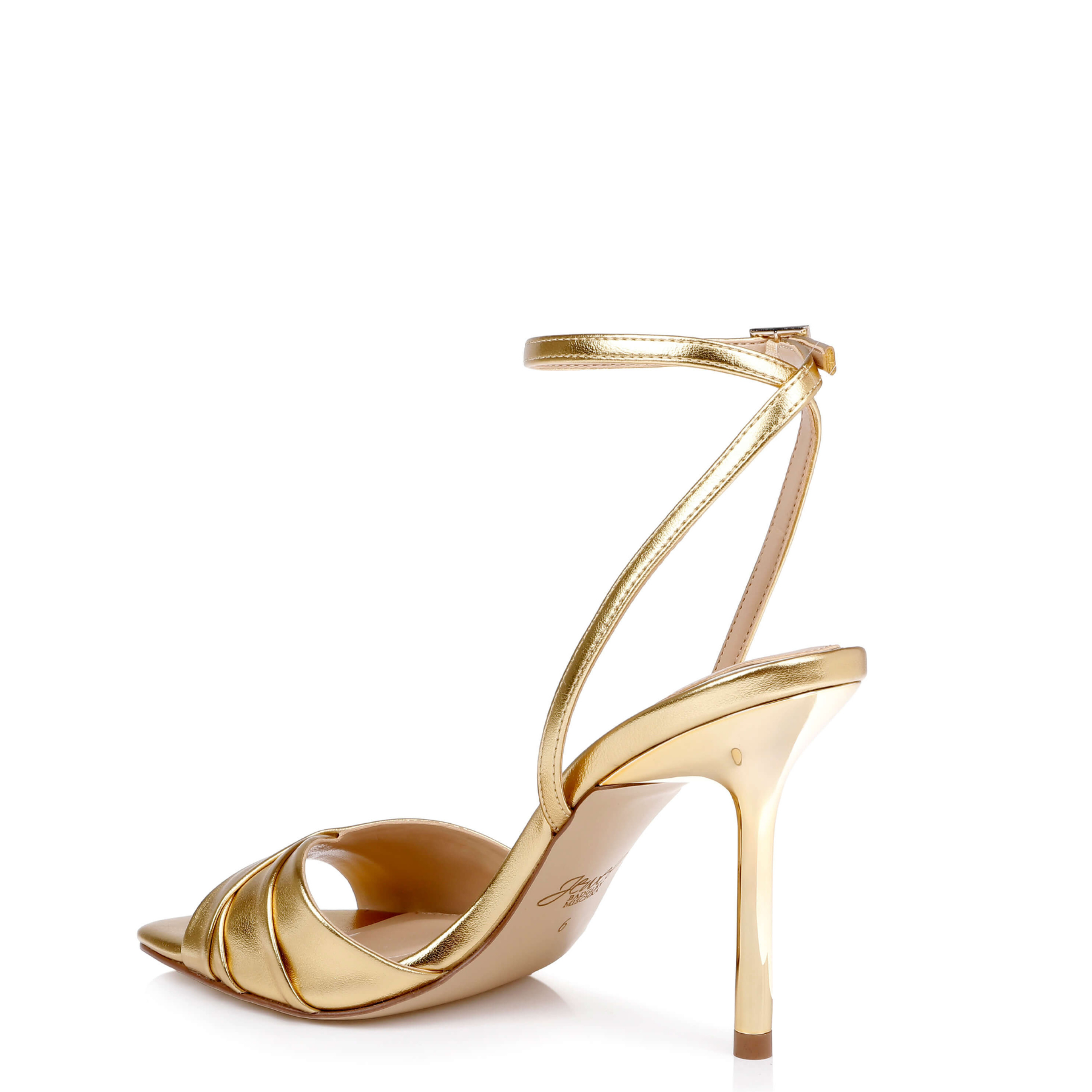 Parisa - Cross Front Stiletto Sandals - Gold