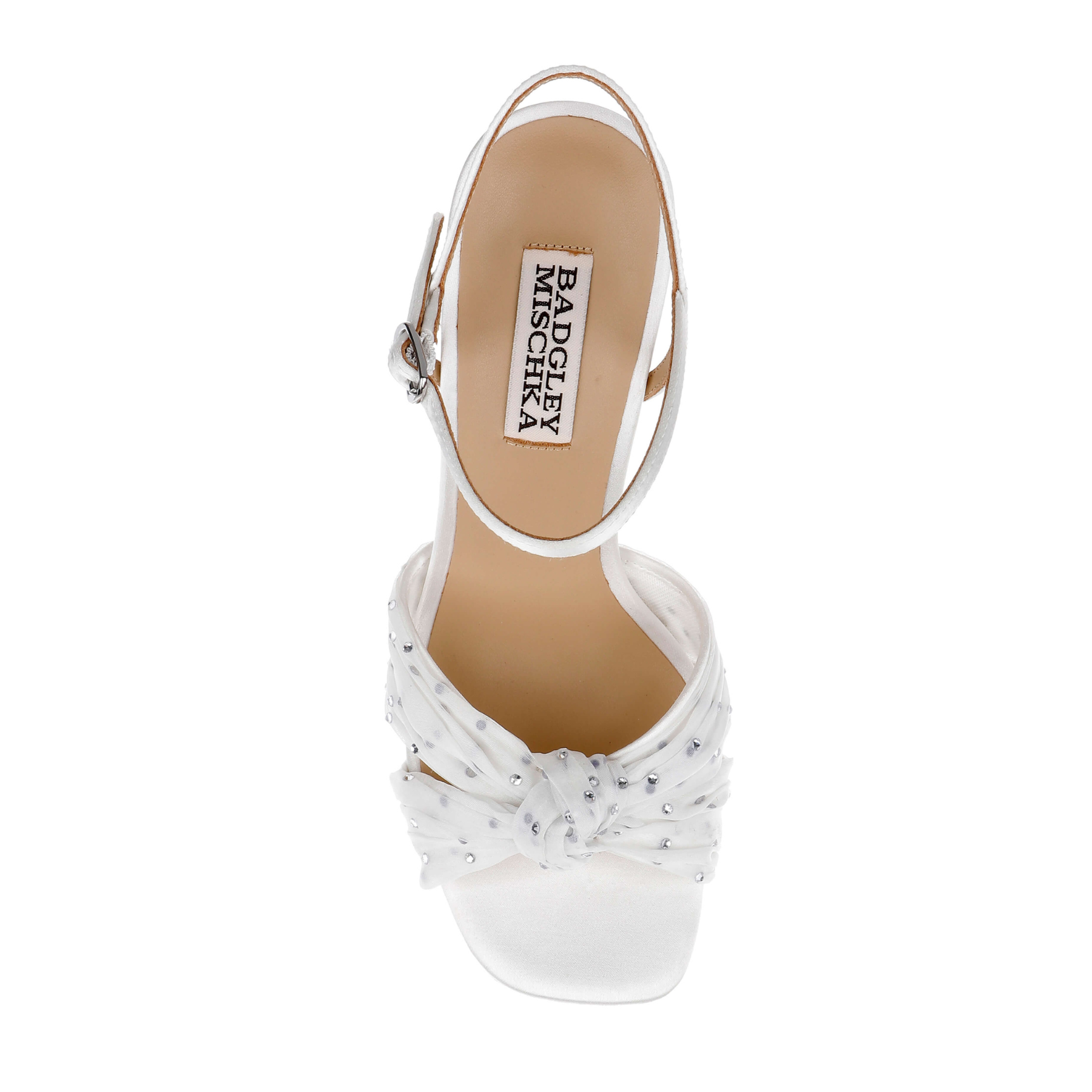Willabella - Crystal Embellished Platform Sandal - Soft White