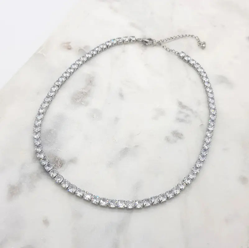 Tiffany - Classic Crystal Bridal Tennis Necklace