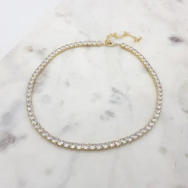 Tiffany - Classic Crystal Bridal Tennis Necklace