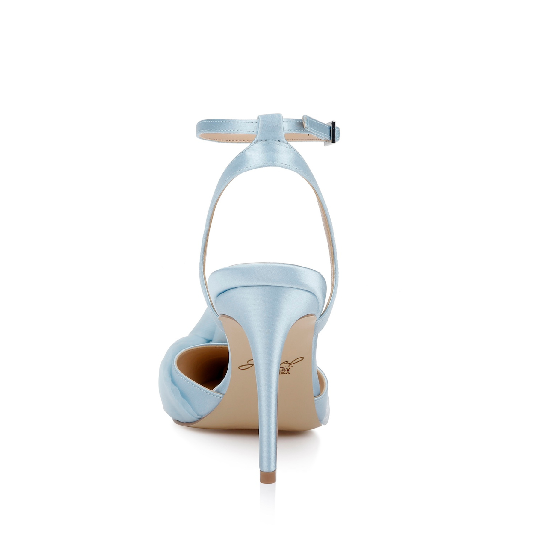 Federica - Pointed Toe Ankle Strap Pumps - Sky Blue