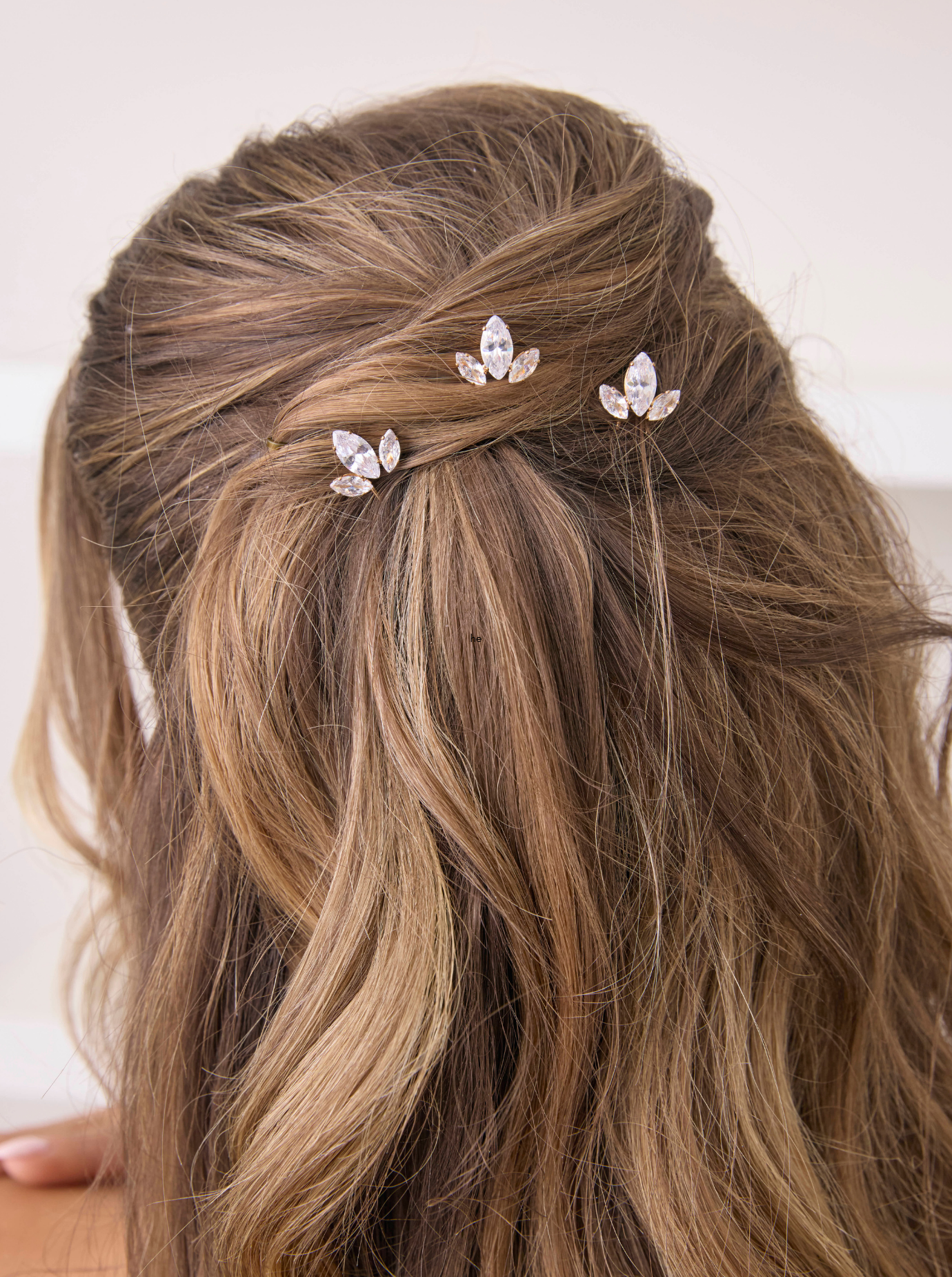 Effie - Marquise Crystal Bridal Hair Pin Trio