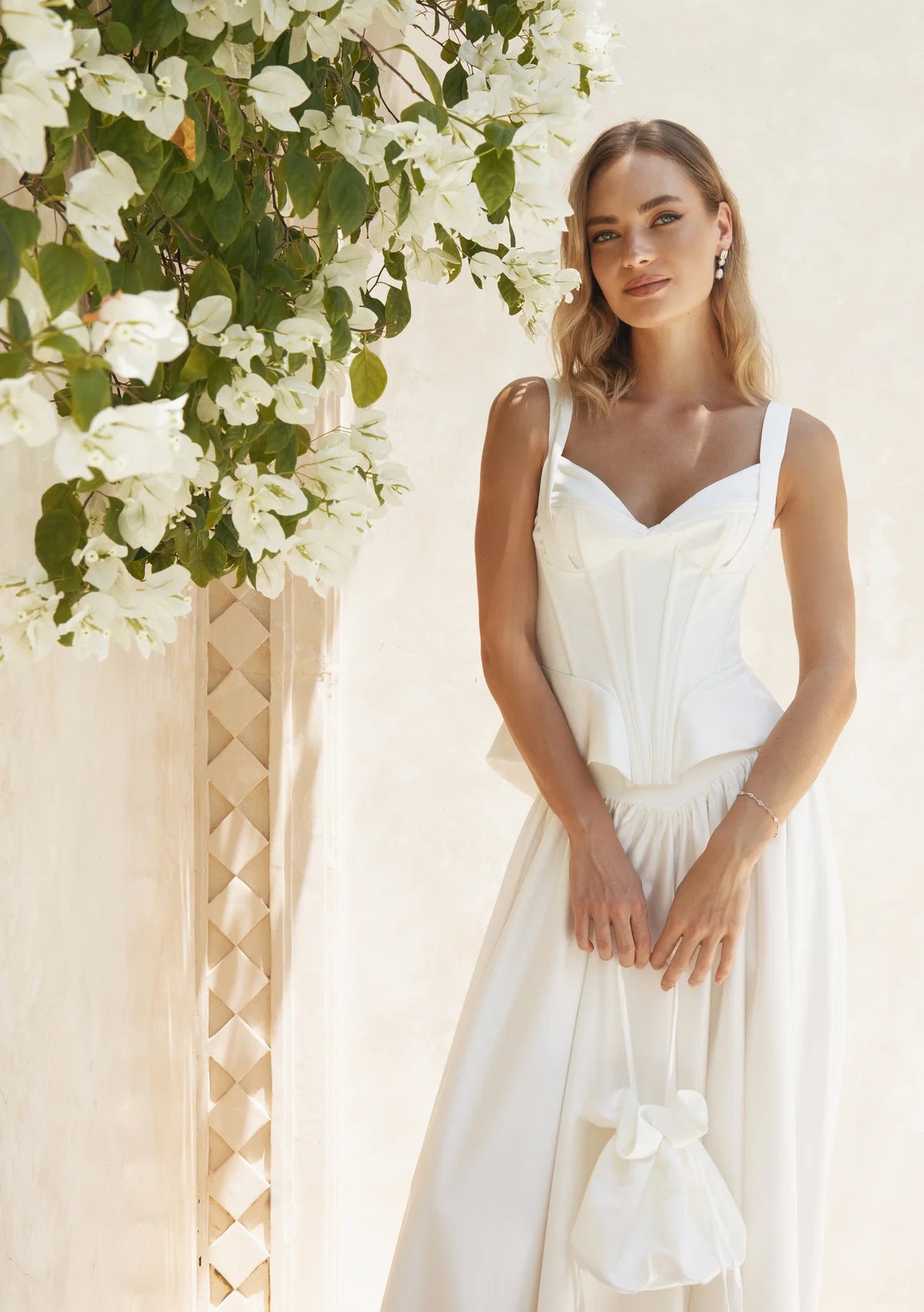 Lola Knight - Belle Ivory Satin Bag