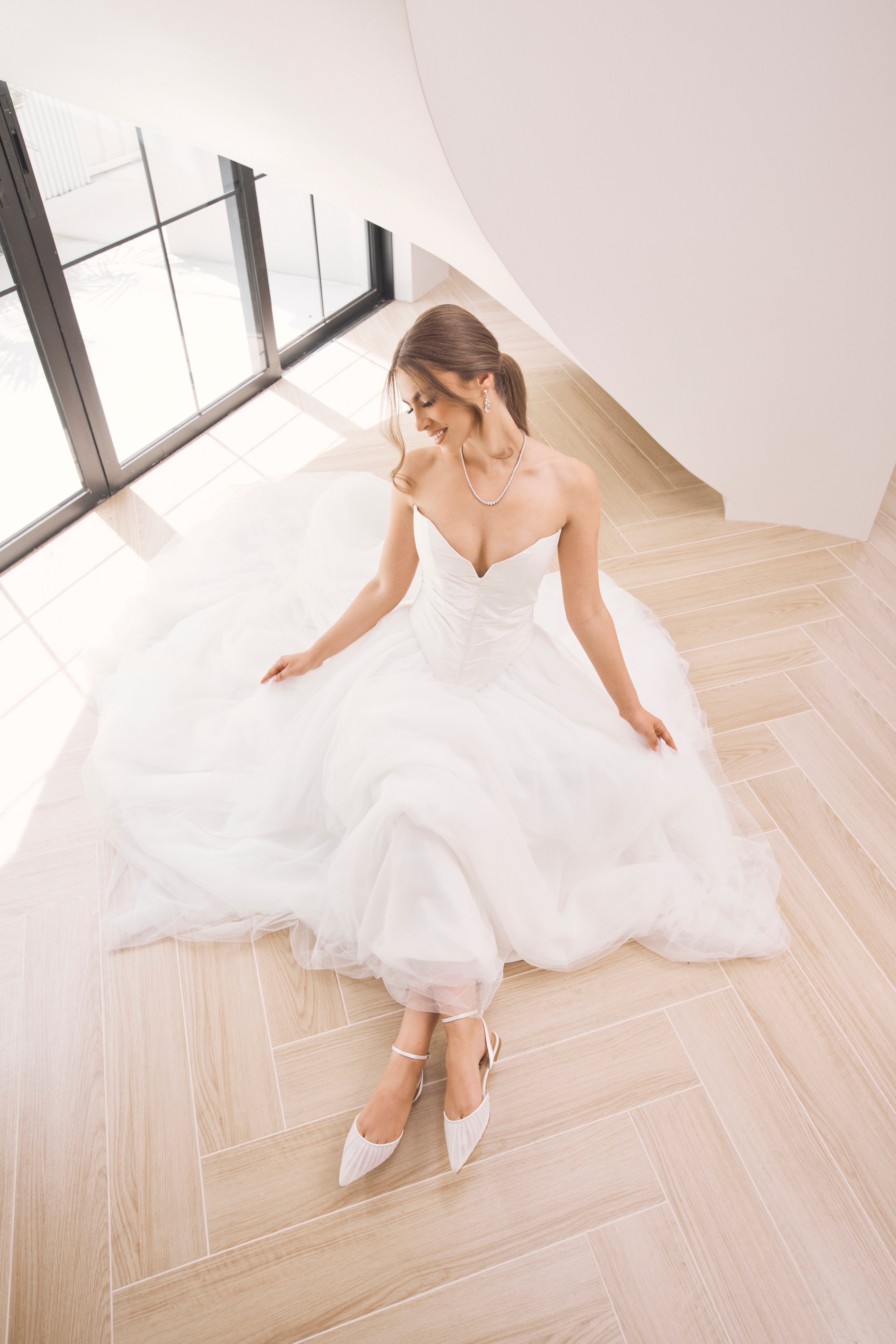 Chanel Tulle - White Tulle Flats