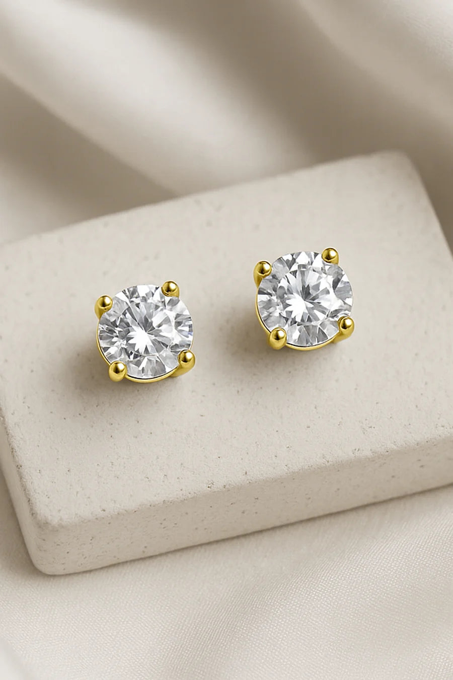 Lola Knight - Jacinta - Crystal Stud Earrings - 18K Gold