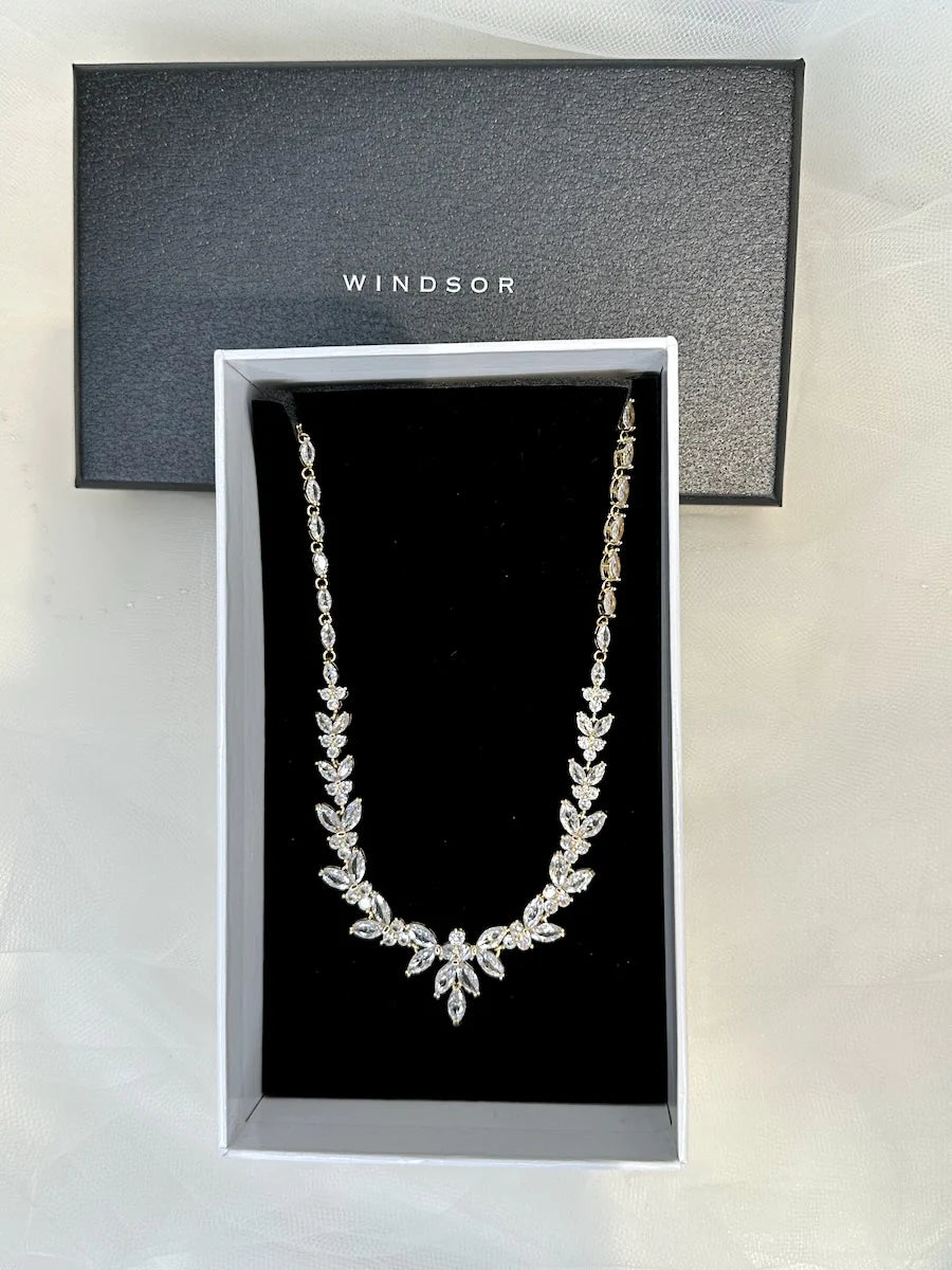 Courtney - Statement Crystal Bridal Necklace