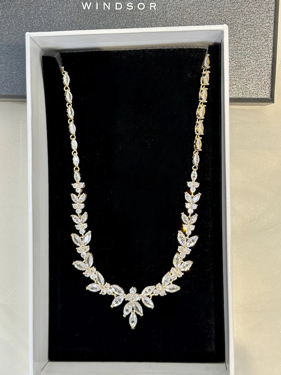 Courtney - Statement Crystal Bridal Necklace