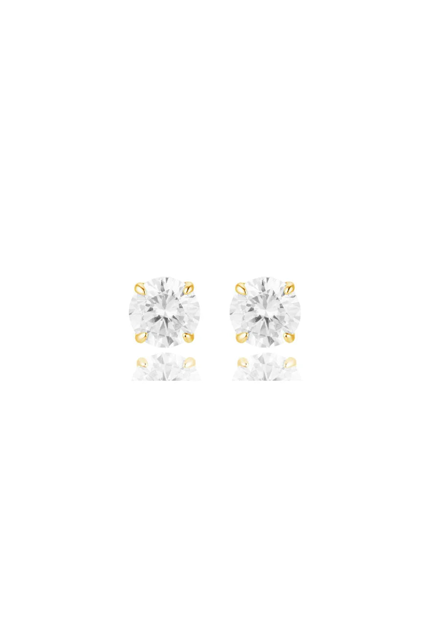 Lola Knight - Jacinta - Crystal Stud Earrings - 18K Gold