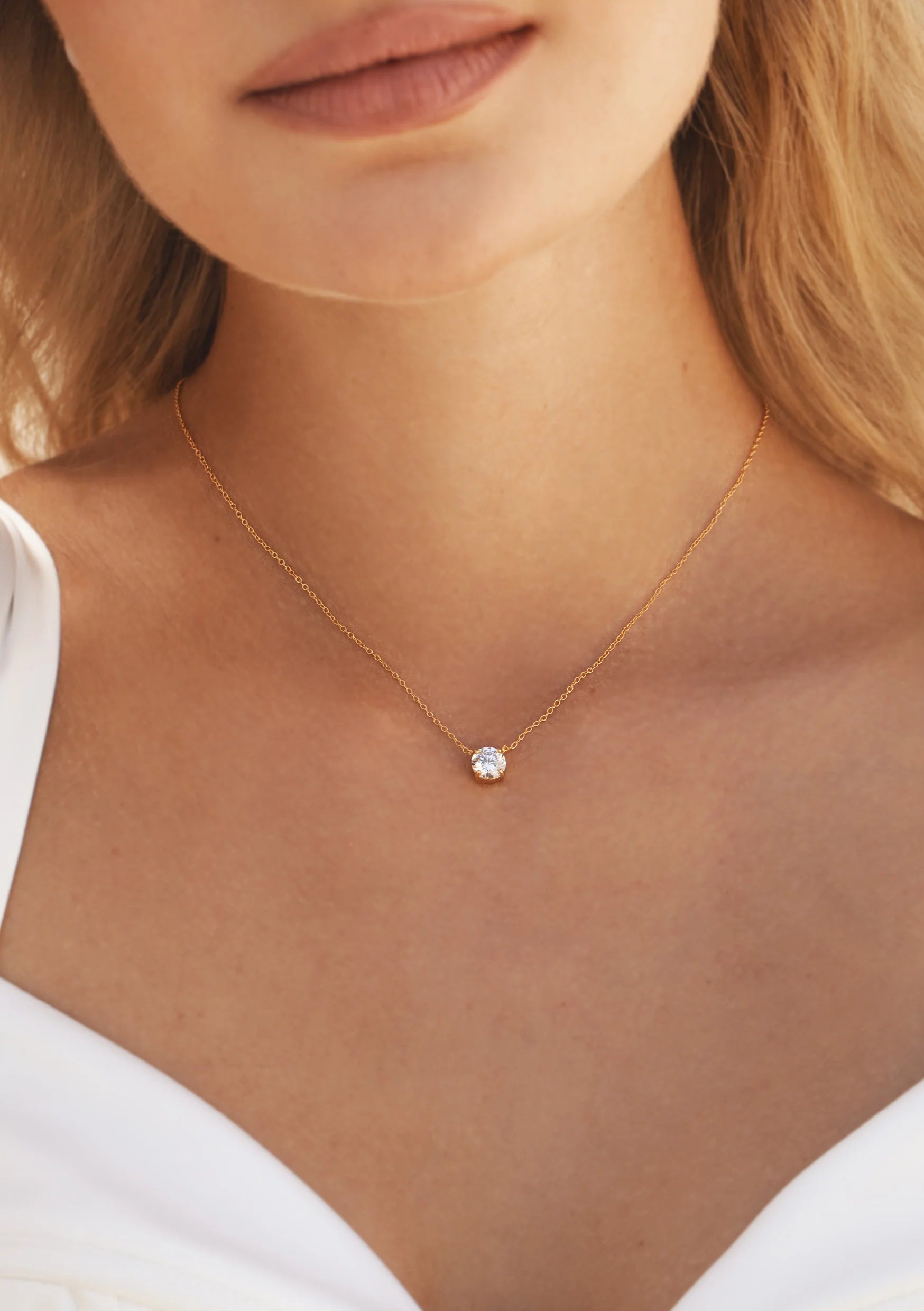 Lola Knight - Lily Crystal Necklace - 18K Gold