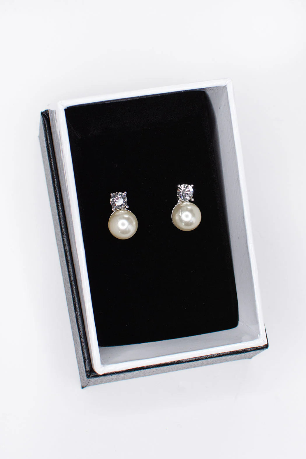 Anne - Pearl and Swarovski Crystal Bridal Stud Earrings