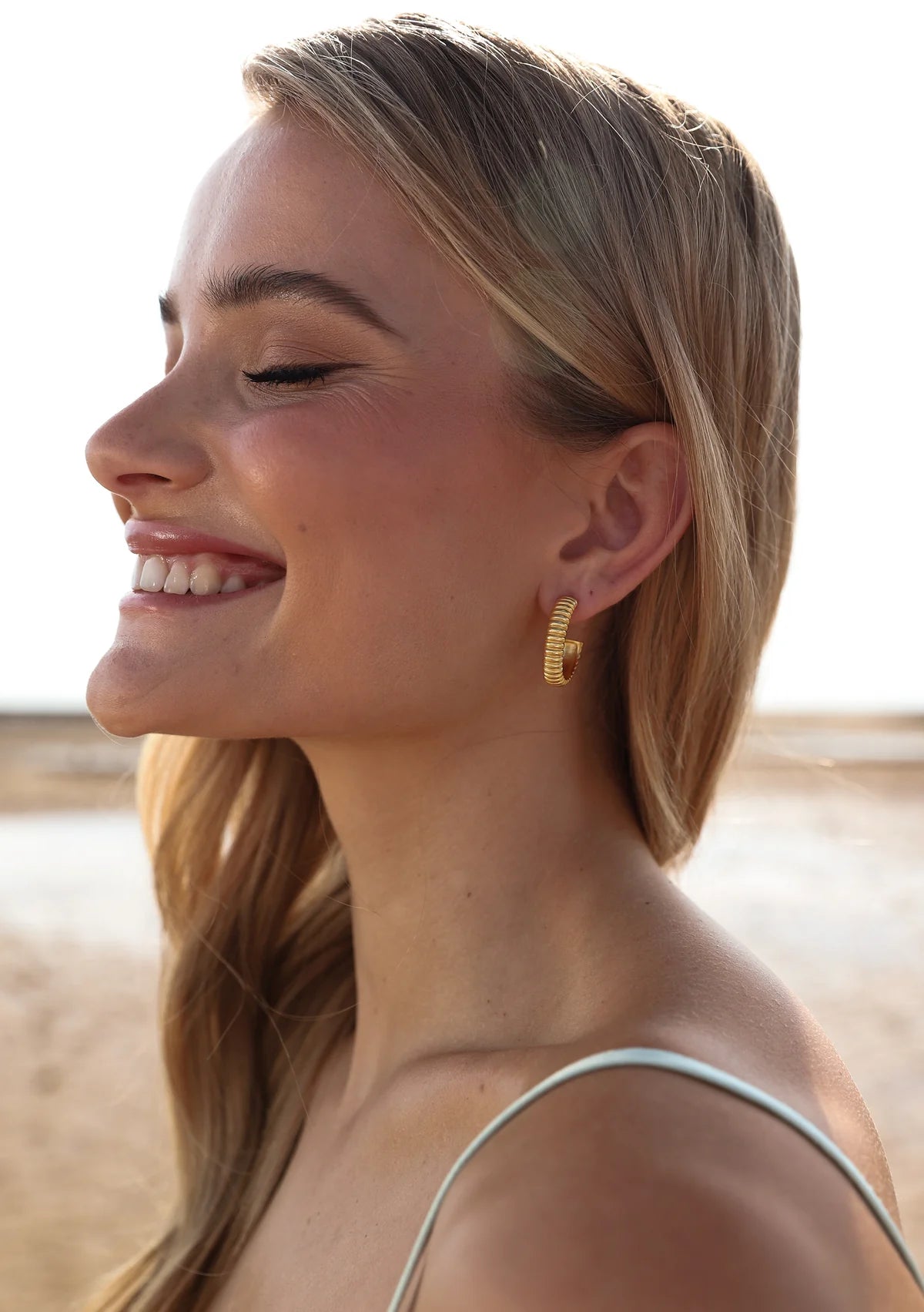 Lola Knight - Dawn - Crystal Charm Drop Bridal Earrings - 18K Gold