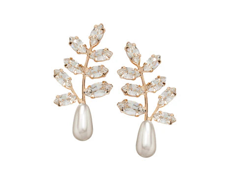 Elizabeth Bower - Eden Pearl & Crystal Mini Duet - Gold
