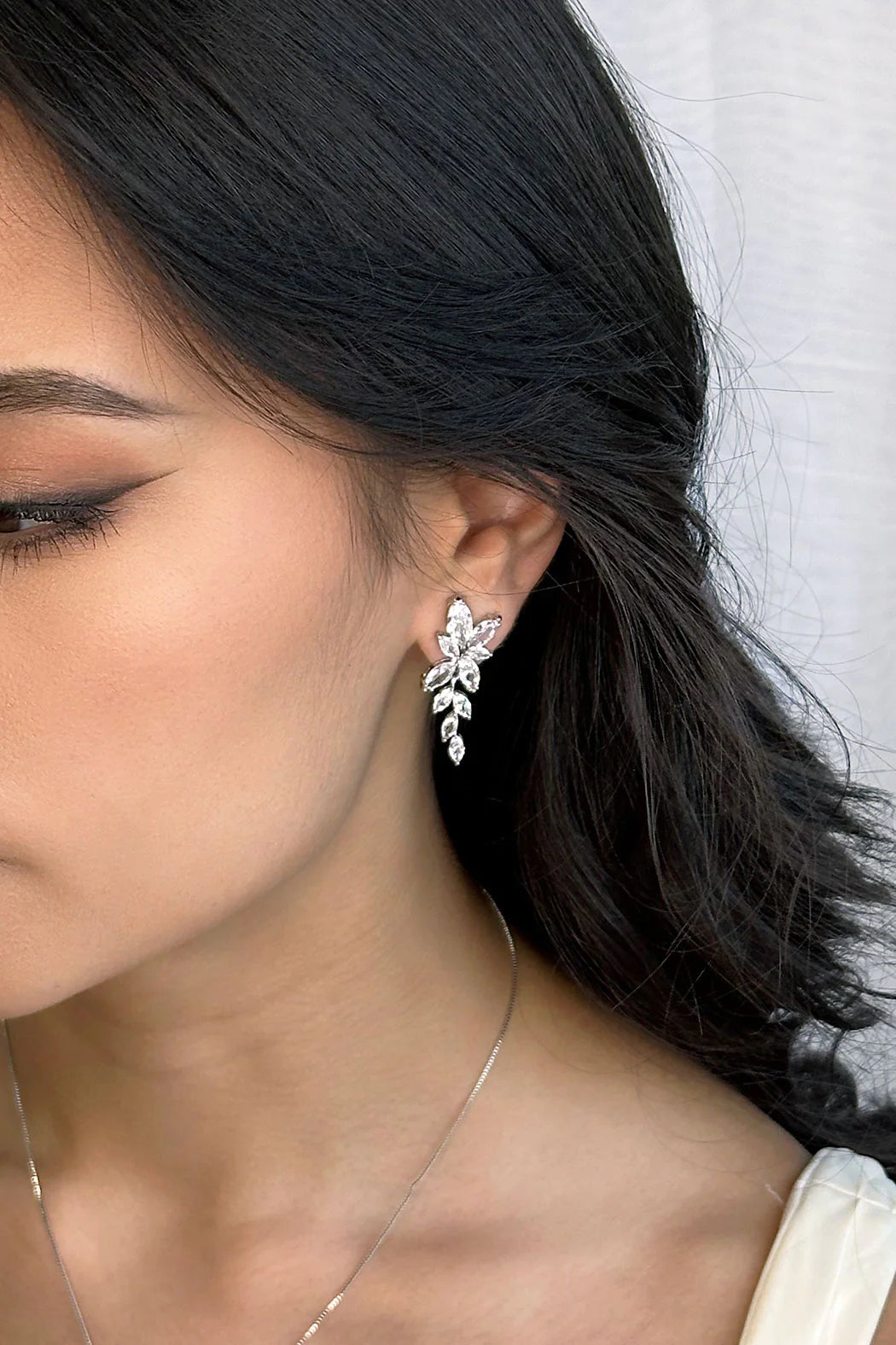 Bloom - Marquise Crystal Cluster Drop Bridal Earrings