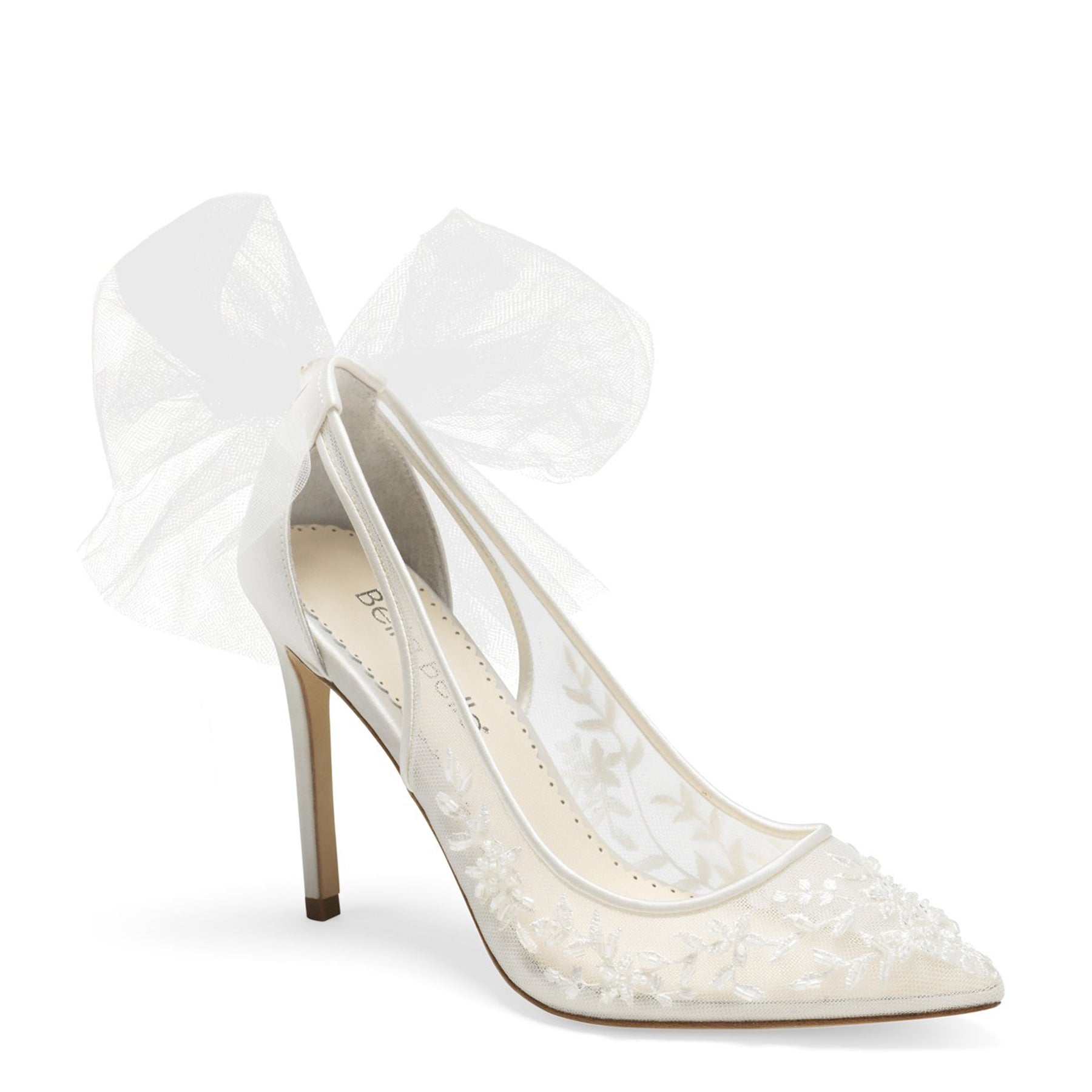 Edna - Floral and Tulle Bow Pump