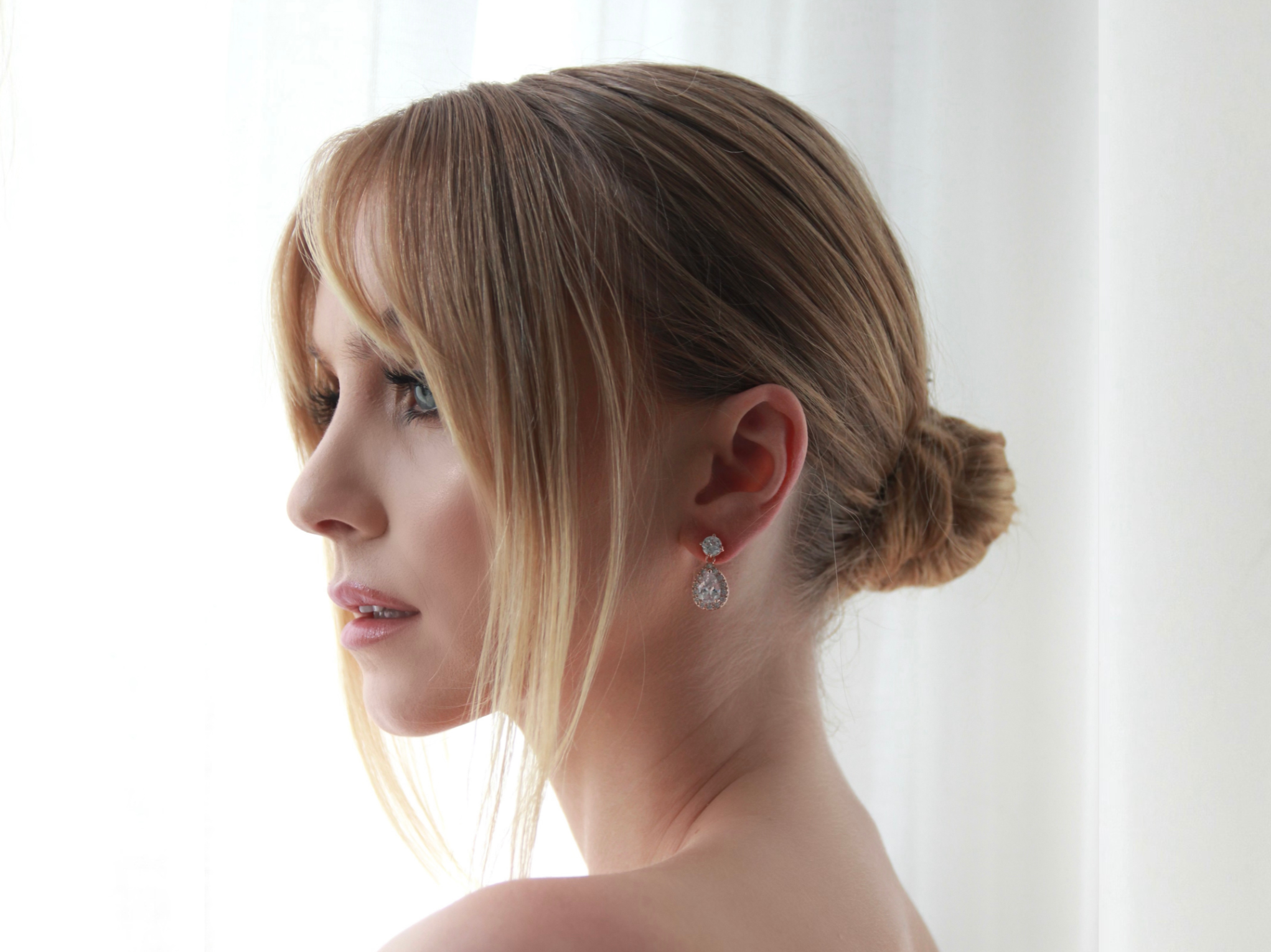Kate - Sweet Teardrop Crystal Bridal Drop Earrings