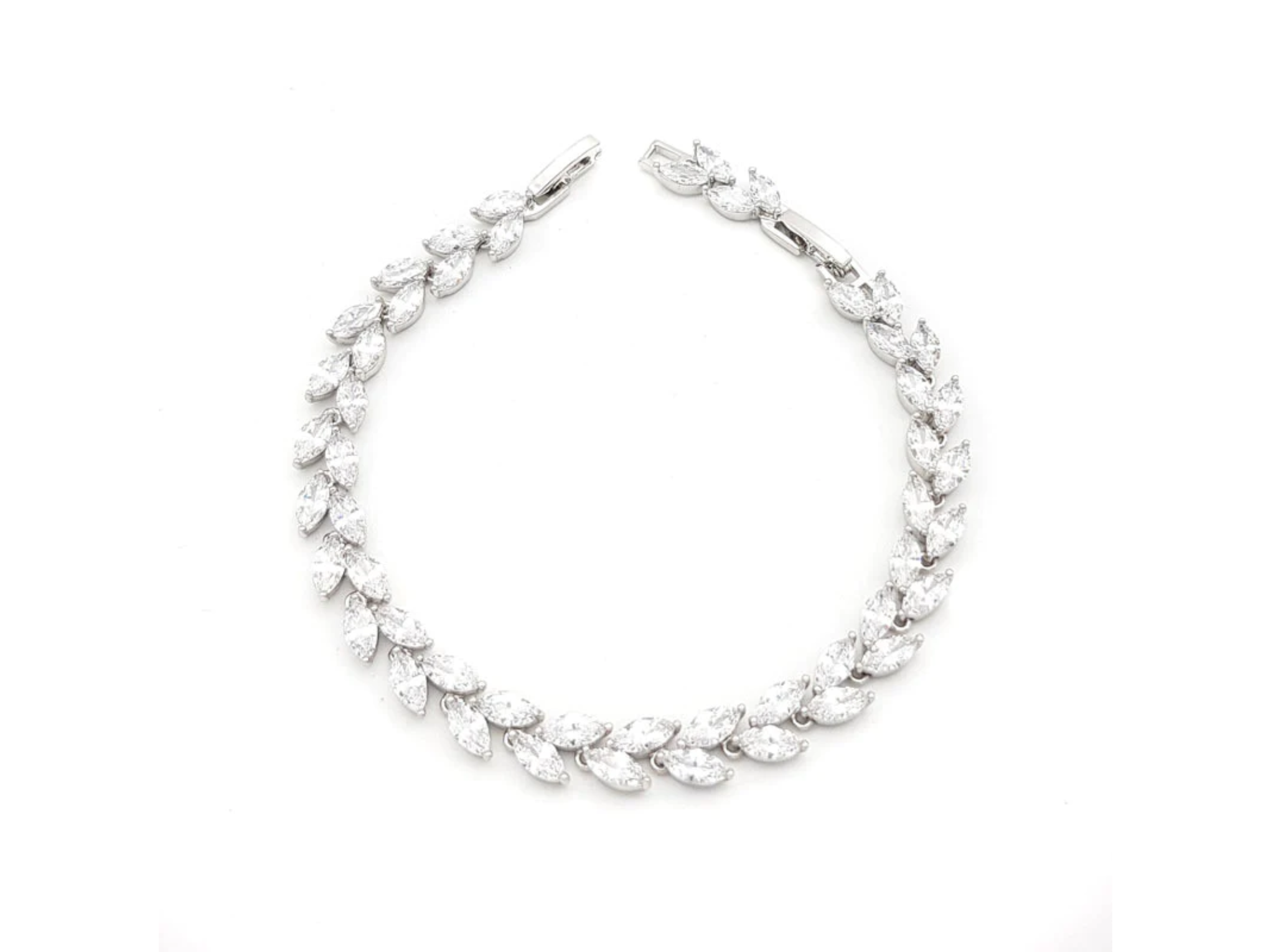 Emma - Marquise Leaf Crystal Bridal Bracelet
