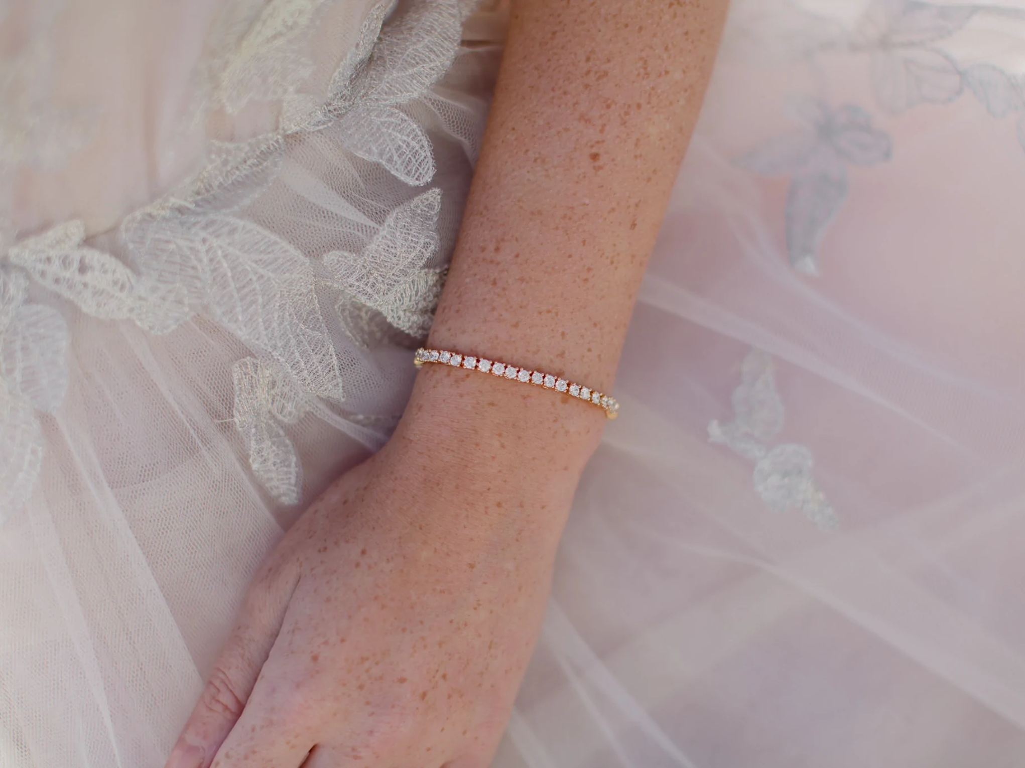 Lizzie - Lovely Bridal Tennis Bracelet