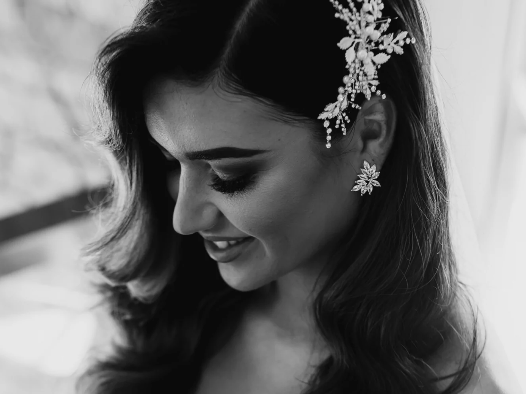 Blake - Crystal Cluster Bridal Stud Earrings