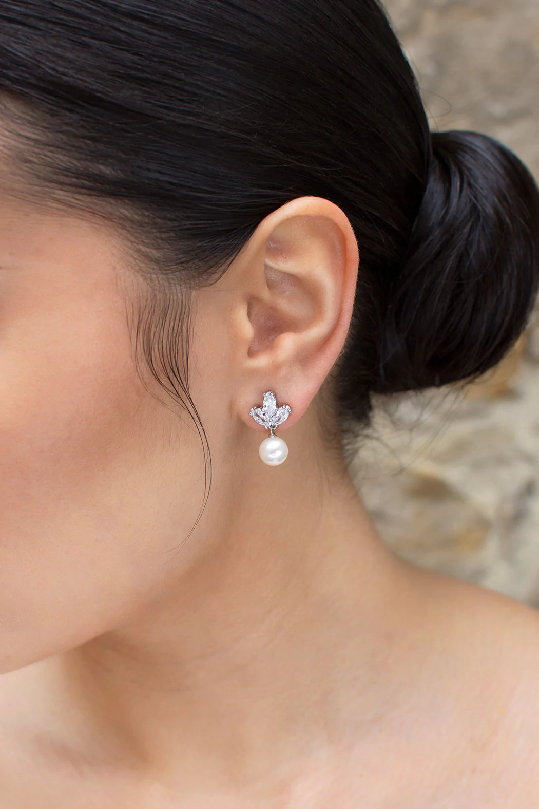 Lola - Pretty Pearl Drop Bridal Earrings
