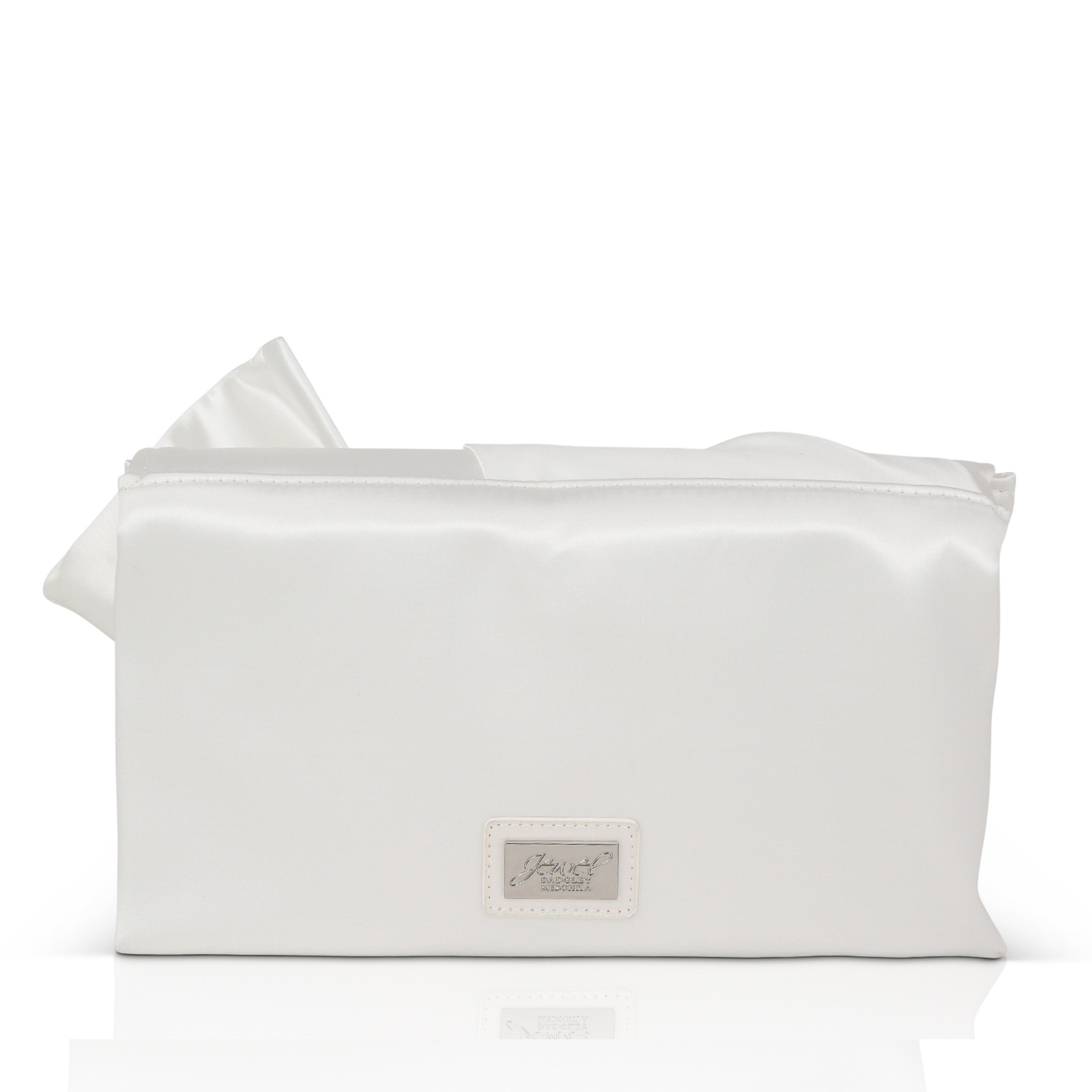 Delilah - Handtied Bow Envelope Clutch - White