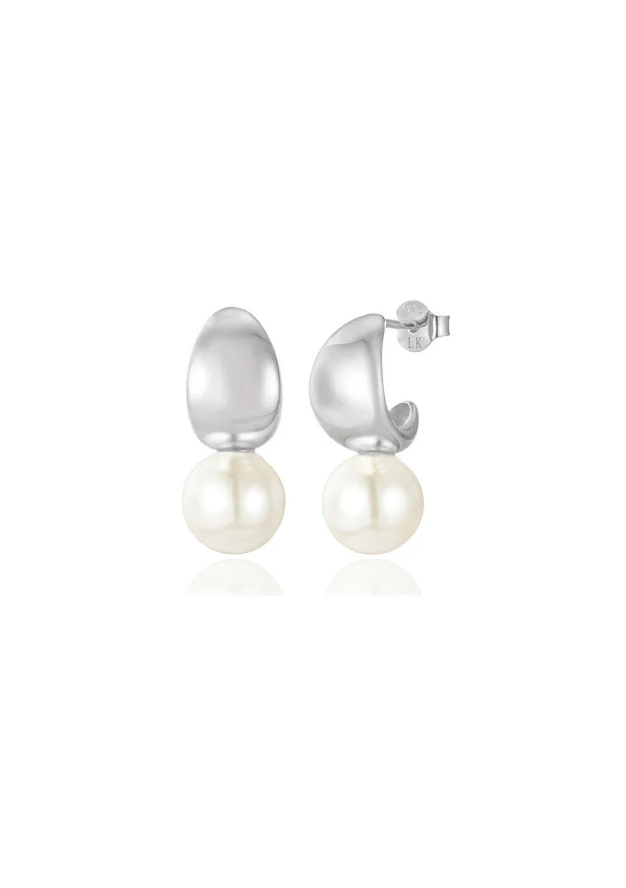 Lola Knight - Blanca - Pearl Drop Bridal Earrings - Silver