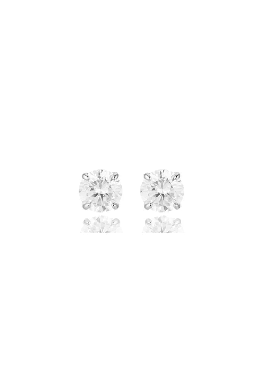Lola Knight - Jacinta - Crystal Stud Earrings - Silver