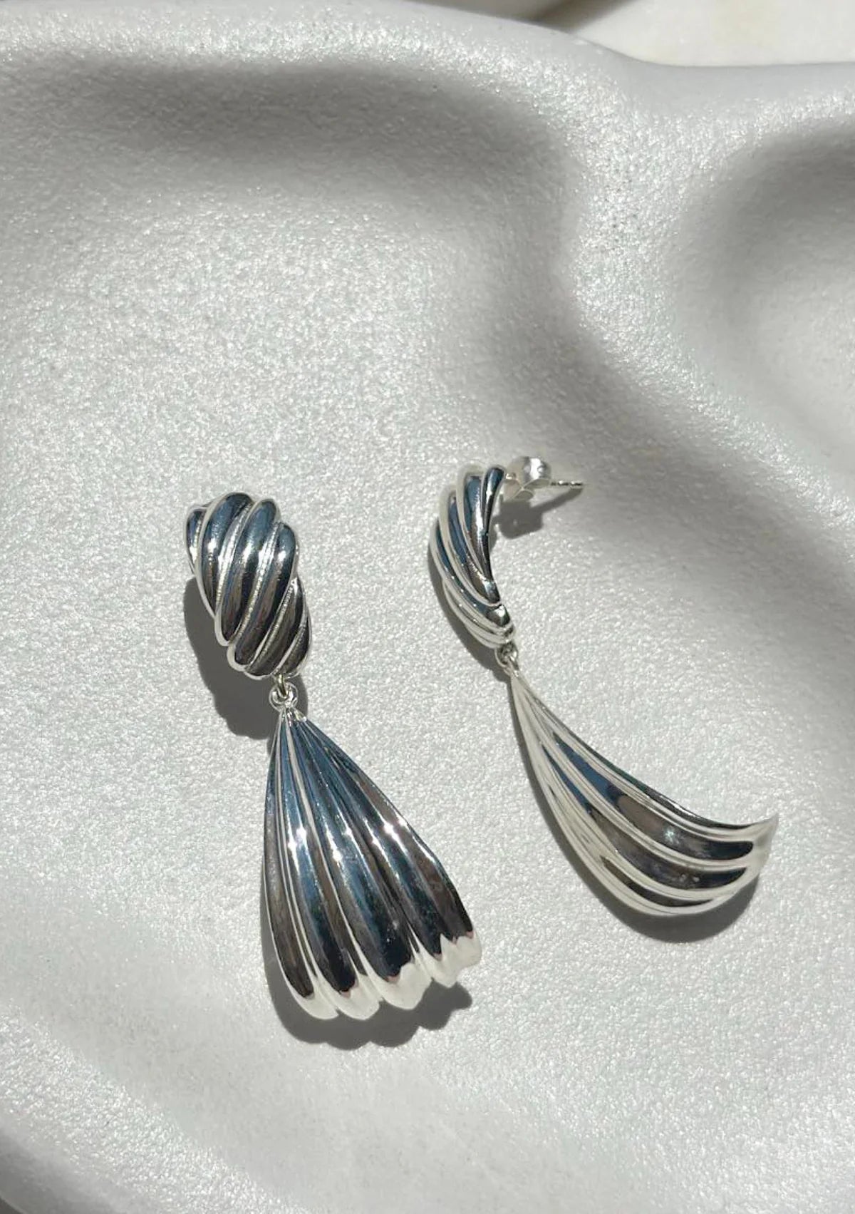 Lola Knight - Marina - Vintage Inspired Bridal Drop Earrings - Silver