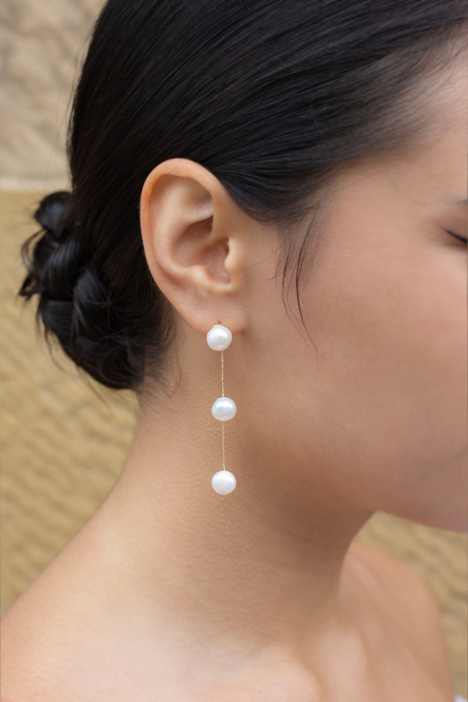 Jade - Freshwater Pearl Drop Bridal Earrings